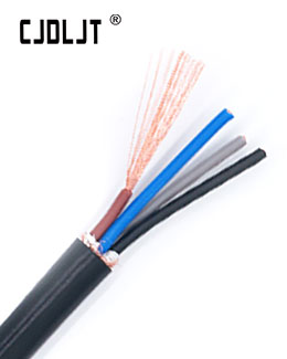 Stranded conductor and copper wire braid shield control cable